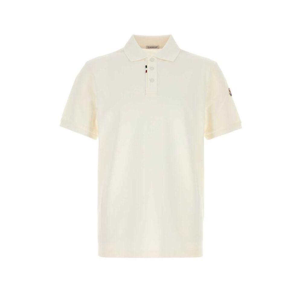 Moncler Men White Piquet Polo Shirt